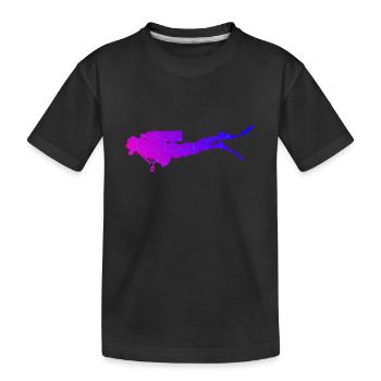 Hommes Femmes Scuba Diver Diver Plongée - T-shirt bio Premium Enfant - noir - Devant