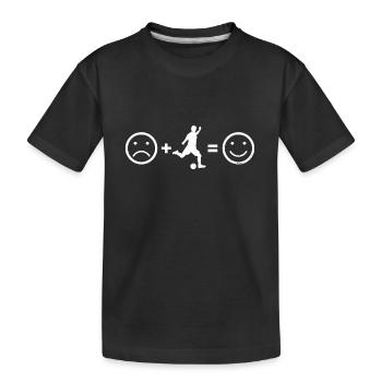 Fussballspiel Soccer Fussballspielen Herren - Kinder Premium Bio T-Shirt - Schwarz - Vorne