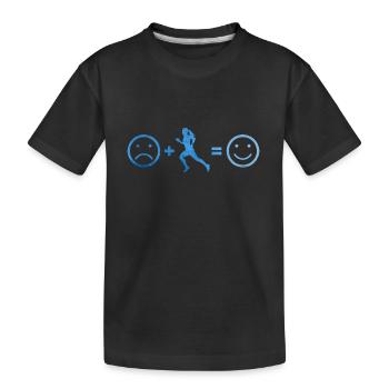 Course de fond Femmes Fitness Running - T-shirt bio Premium Enfant - noir - Devant