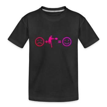 Jouer au tennis Joueurs de tennis Jouer au tennis - T-shirt bio Premium Enfant - noir - Devant
