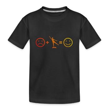 Gymnastique physique Entraînement physique Aérobic - T-shirt bio Premium Enfant - noir - Devant