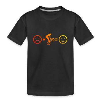 Femmes bmx vélo bmx jeunes hommes bmx cyclisme - T-shirt bio Premium Enfant - noir - Devant