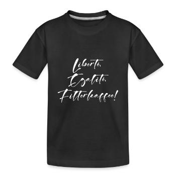 Kaffee, Frankreich und Barista Fans - Kinder Premium Bio T-Shirt - Schwarz - Vorne