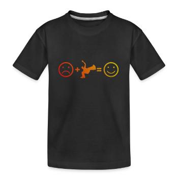 Damen Break Dance Breakdance Bboy Hiphop - Kinder Premium Bio T-Shirt - Schwarz - Vorne