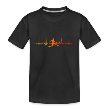 Fussballspielen Herren Fussballspieler Fussball - Kinder Premium Bio T-Shirt - Schwarz - Vorne