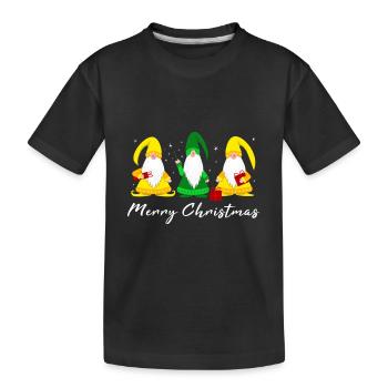 Merry Christmas Merry Xmas - Kids' Premium Organic T-Shirt - black - Front