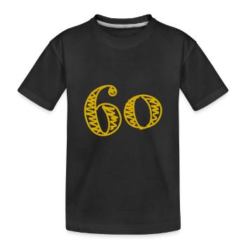 60 YEARS. 60TH ANNIVERSARY. BIRTHDAY 60 YEARS. 60 - Kids' Premium Organic T-Shirt - black - Front