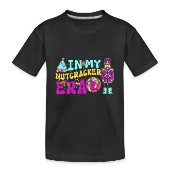 Weihnachten Xmas Spruch In My Nutcracker Era - Kinder Premium Bio T-Shirt - Schwarz - Vorne