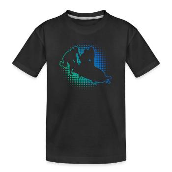 Bob fahren Bob Zweierbob Herren Damen Bobbahn - Kinder Premium Bio T-Shirt - Schwarz - Vorne
