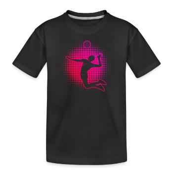 Volleyball volleyball volleyball players - Kids' Premium Organic T-Shirt - black - Front