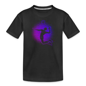 Volley Herren Beach Volley Volleyballer - Kinder Premium Bio T-Shirt - Schwarz - Vorne