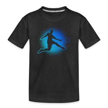 Fussballspielen Fussballspieler Herren Fussballer - Kinder Premium Bio T-Shirt - Schwarz - Vorne