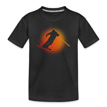Slopestyle Ski Freestyle Damen Ski Jumping - Kinder Premium Bio T-Shirt - Schwarz - Vorne
