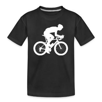 Vélo de route Hommes Vélo de route Cycliste de route Cyclisme sur route - T-shirt bio Premium Enfant - noir - Devant
