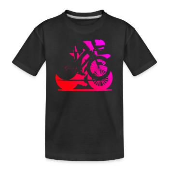 Femme Route Route Cyclistes Route Vélo Route Hommes - T-shirt bio Premium Enfant - noir - Devant