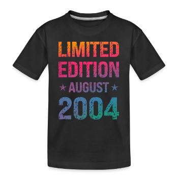 Limited Edition Birthday Party Vintage 2004 - Kids' Premium Organic T-Shirt - black - Front
