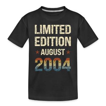 Limited Edition 20th Birthday Party Vintage 2004 - Kids' Premium Organic T-Shirt - black - Front