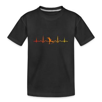Ski de fond Classique Ski de fond Ski de fond Patinage femmes - T-shirt bio Premium Enfant - noir - Devant