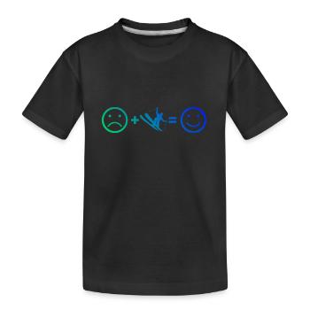 Slopestyle Damen Ski Freestyle Ski Jumping - Kinder Premium Bio T-Shirt - Schwarz - Vorne