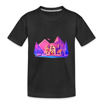 paysage cristallinser nature - T-shirt bio Premium Enfant - noir - Devant