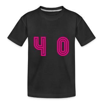 40. 40 ANS. 40e ANNIVERSAIRE. ANNIVERSAIRE 40 ANS. - T-shirt bio Premium Enfant - noir - Devant