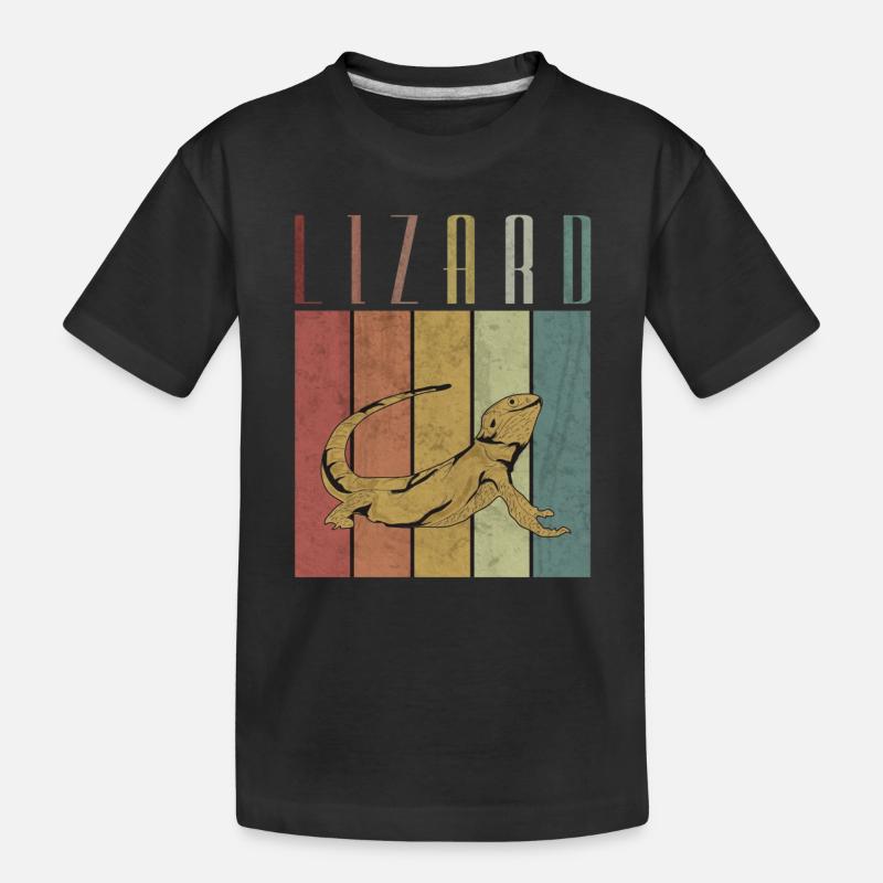 Eidechse - Kinder Premium Bio T-Shirt - Schwarz