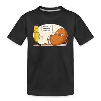 Kartoffel - Kinder Premium Bio T-Shirt - Schwarz - Vorne