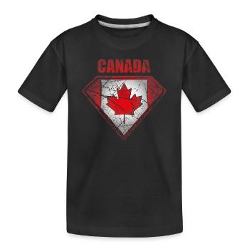 Canada Canada Superhero Flag Legend Vintage - T-shirt bio Premium Enfant - noir - Devant