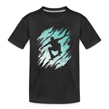 Skateboarding Stunt Skateboard Tricks Skater - Kinder Premium Bio T-Shirt - Schwarz - Vorne