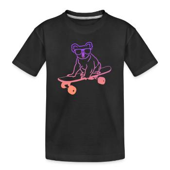 Skateboarding Koala Skating Skateboard Skater - Kids' Premium Organic T-Shirt - black - Front
