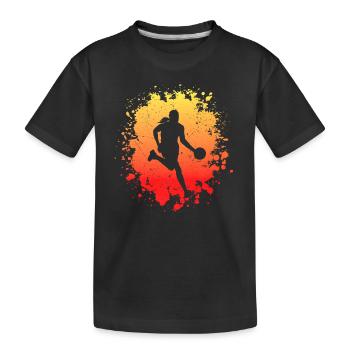Joueuses de basket-ball Joueuses de basket-ball - T-shirt bio Premium Enfant - noir - Devant