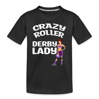 Roller Derby | Sports Player Team Trainer - Kids' Premium Organic T-Shirt - black - Front