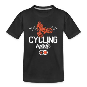 Mountainbike Downhill Fahrrad Mountain Bike - Kids' Premium Organic T-Shirt - black - Front