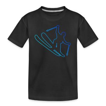 Saut à ski Ski Freestyle hommes - T-shirt bio Premium Enfant - noir - Devant