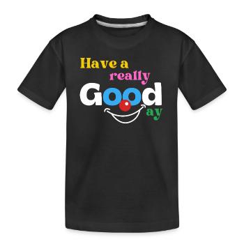 Bonne journée - T-shirt bio Premium Enfant - noir - Devant
