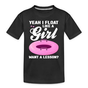 Wildwasser Rafting | Paddeln Schlauchboot Geschenk - Kinder Premium Bio T-Shirt - Schwarz - Vorne