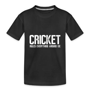Le cricket gouverne tout ce qui m’entoure - T-shirt bio Premium Enfant - noir - Devant
