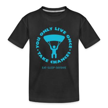 parachute - Kids' Premium Organic T-Shirt - black - Front