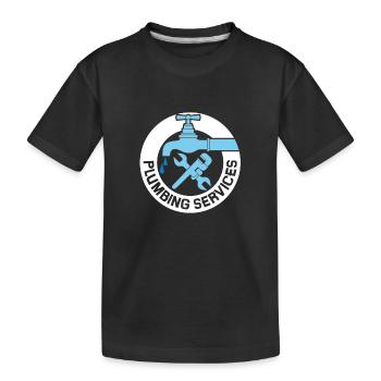 Plumber Service T-Shirt & Gift - Kids' Premium Organic T-Shirt - black - Front