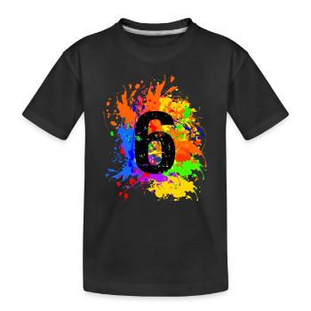 Splash 6 - Kids' Premium Organic T-Shirt - black - Front