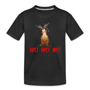HO HO NO Rennes Rudolf avec le nez rouge - T-shirt bio Premium Enfant - noir - Devant