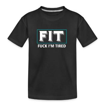 Fatigué - T-shirt bio Premium Enfant - noir - Devant