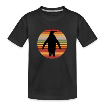 manchot - T-shirt bio Premium Enfant - noir - Devant