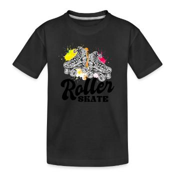 Rollschuhe - Kinder Premium Bio T-Shirt - Schwarz - Vorne