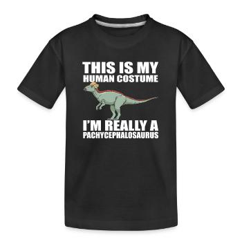 Pachycephalosaurus Halloween Kostüm - Kinder Premium Bio T-Shirt - Schwarz - Vorne