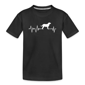 Labrador Retriever Heartbeat - Kids' Premium Organic T-Shirt - black - Front