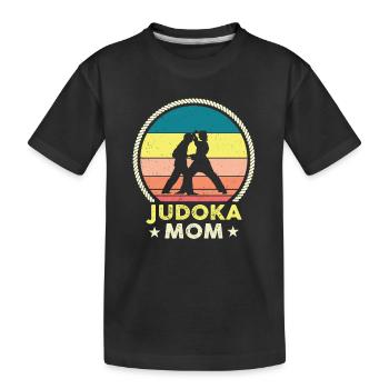 Judoka Mama - Kinder Premium Bio T-Shirt - Schwarz - Vorne