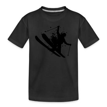 Herren Slopestyle Freestyle Ski Ski Freestyle - Kinder Premium Bio T-Shirt - Schwarz - Vorne