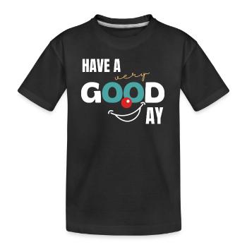 Bonne journée - T-shirt bio Premium Enfant - noir - Devant