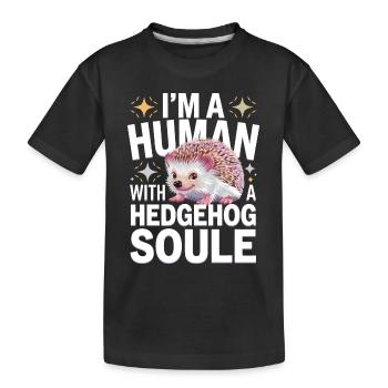 hérisson animal épineux hérisson - T-shirt bio Premium Enfant - noir - Devant